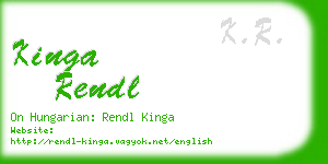kinga rendl business card